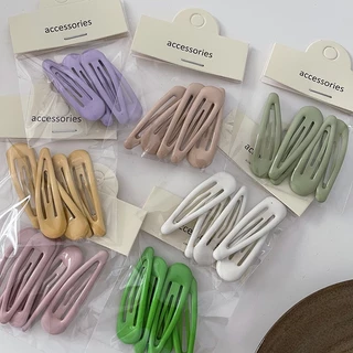 กิ๊บติดผม ด้านข้างน่ารัก สีสันสดใส แบบเรียบง่าย สําหรับเด็กผู้หญิง จํานวน 5 ชิ้น