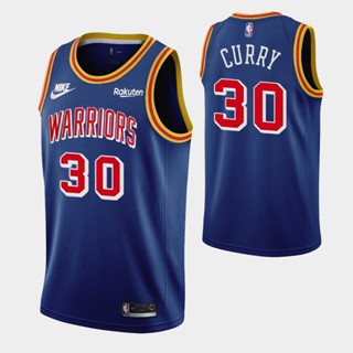 เสื้อกีฬาแขนสั้น ลายทีม Stephen Curry Royal สีทอง สําหรับผู้ชาย