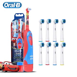 Oral B แปรงสีฟันไฟฟ้า ขนแปรงนุ่ม หมุนได้ กันน้ํา ทําความสะอาดฟัน สําหรับเด็ก 3+