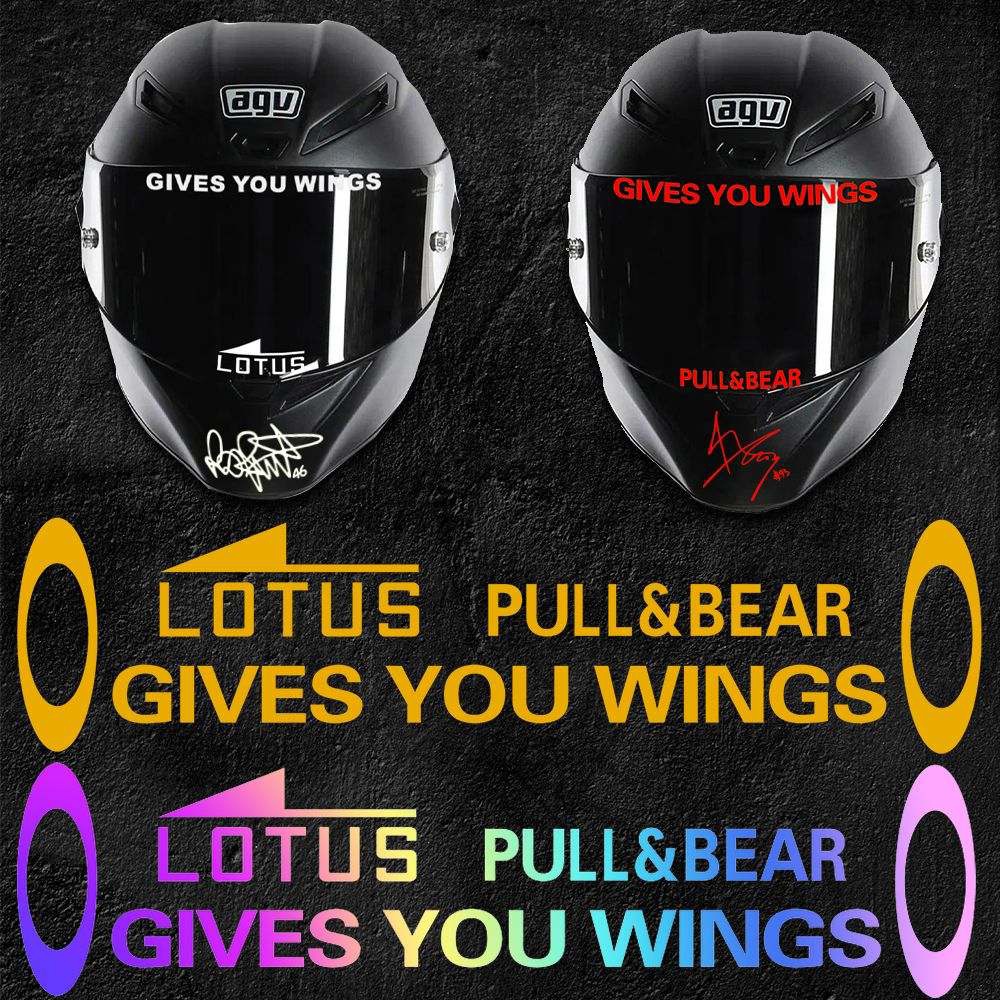 GIVES YOU WINGS Racing Sponsor Helmet Motorcycle Sticker Windshield Body Waterproof Sunscreen Decal