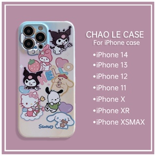 เคส iphone กันกระแทกสำหรับ iphone 13 pro 14 pro max เคสแข็ง iphone 11 12 xs max xr x/xs เคส sanrio น่ารัก