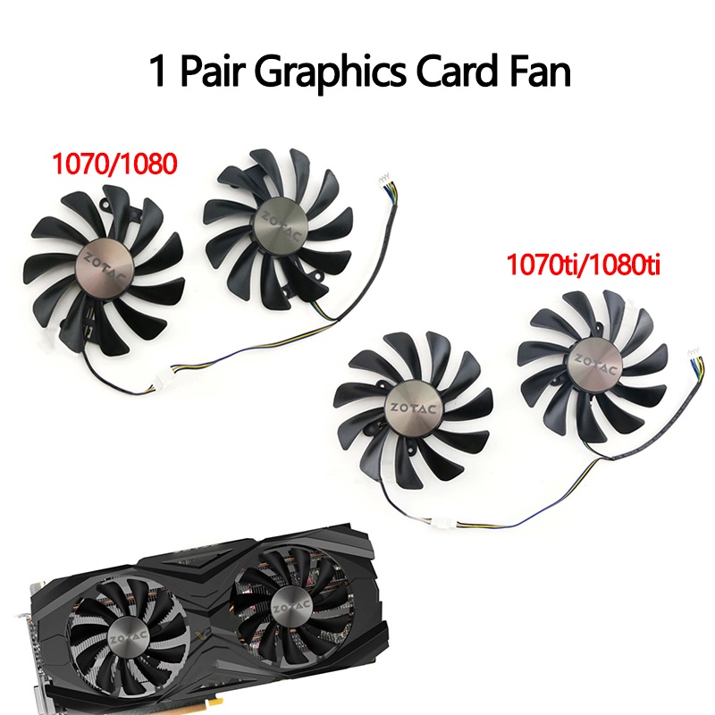 พัดลมระบายความร้อนการ์ดจอ GPU GAA8S2U สําหรับ ZOTAC GTX1080ti 1080 1070ti 1070AMP Edition