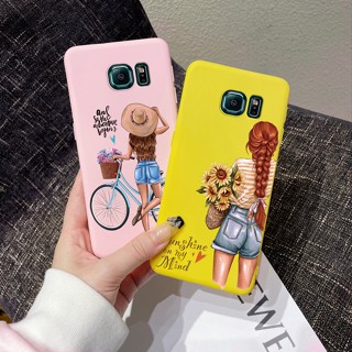 เคส Samsung Galaxy S6 S6 Edge เคสโทรศัพท์ ดีไซน์ใหม่ ดอกไม้น่ารัก เด็กผู้หญิง รูปแบบ เคสนิ่ม เคสด้านหลัง