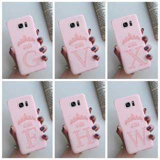 เคสโทรศัพท์มือถือแบบนิ่ม ลายมงกุฎราชินี สีชมพู สําหรับ Samsung S7 Edge G930F G935F Galaxy S7 S 7 Edge