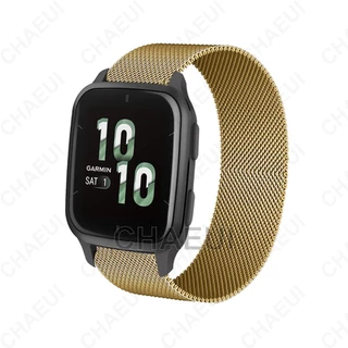 สายนาฬิกาข้อมือ สแตนเลส โลหะ สําหรับ Garmin Venu Sq / Sq 2 Music