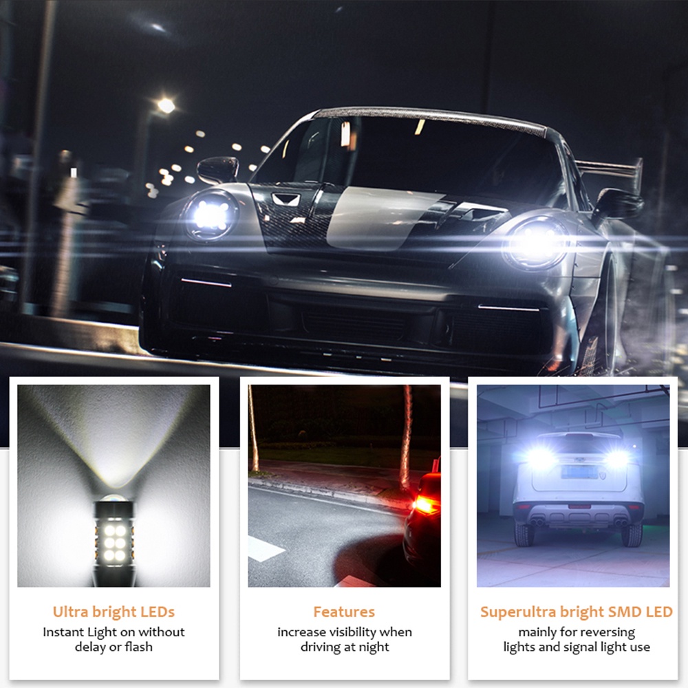 [พร้อมส่ง] หลอดไฟเลี้ยว T15 LED 3030 27SMD แบบเปลี่ยน สําหรับจอดรถยนต์
