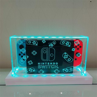 ฝาครอบสวิตช์ กันฝุ่น กล่องฐานเรืองแสง สําหรับ Nintendo Switch oled Switched Acrylic Host Shell oled Protective Sleeve