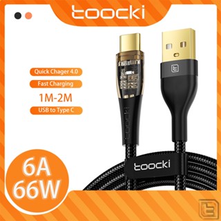 Toocki สายชาร์จ 66W ชาร์จเร็ว 6A usb type c สําหรับโทรศัพท์มือถือ android