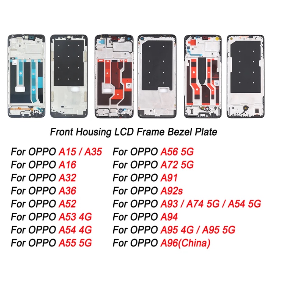 ด้านหน้ากรอบ LCD สําหรับ OPPO A15 A16 A32 A36 A52 A53 4G A54 4G A55 5G A56 5G A72 5G A91 A92s A93 A94 A95 A96