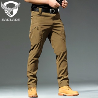Eaglade กางเกงคาร์โก้ยุทธวิธี สําหรับผู้ชาย สีน้ําตาล Ix9