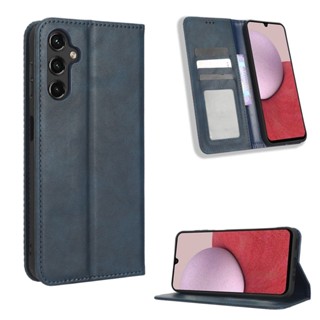 กรณี Samsung Galaxy A14 5G ฝาครอบกรณี Flip Leather Phone Casing Samsung A14 5G Back Cover