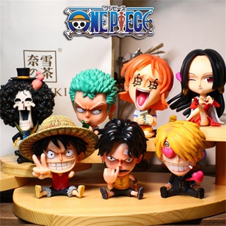 โมเดลฟิกเกอร์ PVC อนิเมะ One Piece Q Version Zoro Luffy Sanji Ace Robin Nami Brook ของเล่นสําหรับเด็ก