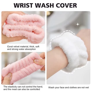 Reusable Spa ข้อมือ Washband ผ้าขนหนูไมโครไฟเบอร์นุ่มสายรัดข้อมือสําหรับล้างหน้าผู้หญิงสาวโยคะวิ่งกีฬาข้อมือ Sweatband