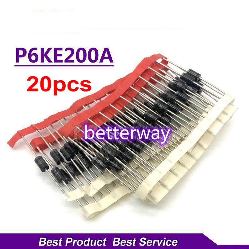 20 ชิ้น P6KE200A P6KE P6KE200 TVS ไดโอด 200A Transient Residerm ไดโอด betterway