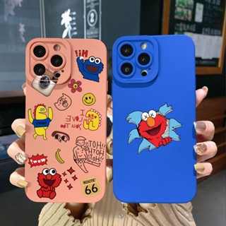 เคสโทรศัพท์มือถือ ขอบสี่เหลี่ยม ลายมอนสเตอร์คุกกี้ Elmo สําหรับ Realme C21 C30 C30S C33 C20 Narzo 50A Prime