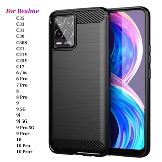 Realme 10 Pro Plus 9 5G 9i 5G 9 Pro Plus 8 Pro 7 Pro 6 Pro 6 6s C35 C33 C31 C30 C30s C21 C21Y C25Y C17 เคสโทรศัพท์แบบนุ่ม