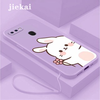 เคสโทรศัพท์มือถือ ซิลิโคน กันกระแทก ลายการ์ตูนกระต่าย ดอกคําฝอยน่ารัก สําหรับ OPPO A12 A5S A7 A11K AX5