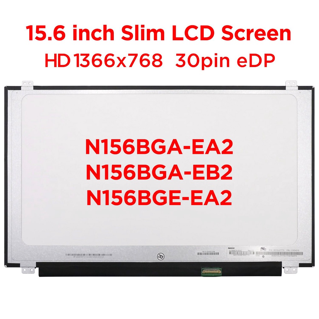 15.6 "หน้าจอ LCD แล็ปท็อปแบบบาง N156BGA-EA2 fit N156BGA-EB2 N156BGE-EA2 B156XTN07.0 B156XTN07.1 N156