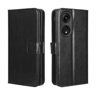 OPPO Reno8 T 5G เคส Leather Case เคสโทรศัพท์ Stand Wallet OPPO Reno 8T Reno8T 5G เคสมือถือ Cover