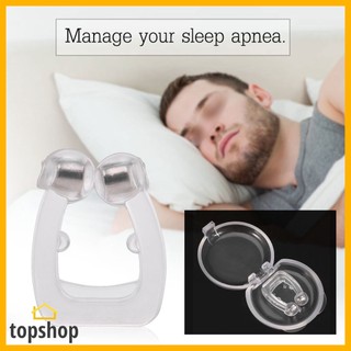 TOPSHOP Magnetic Anti Snoring Nasal Dilator with Storage Box Silicone Magnetic Anti Snore Nose Clip