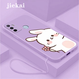 เคส OPPO A33 2020 A53 เคสโทรศัพท์ ซิลิโคน กันกระแทก ดีไซน์ใหม่ การ์ตูนกระต่าย ดอกคําฝอย น่ารัก