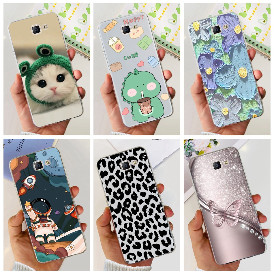 เคสโทรศัพท์ซิลิโคน TPU แบบนิ่ม ลายไดโนเสาร์ และแมวน่ารัก สําหรับ Samsung Galaxy J7 Prime On7 (2016) 