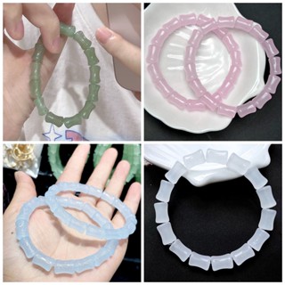 Tiktok สร้อยข้อมือไม้ไผ่ สไตล์จีน สีเขียว สุดเท่ สําหรับผู้หญิง คู่รัก ของขวัญ ขายส่ง