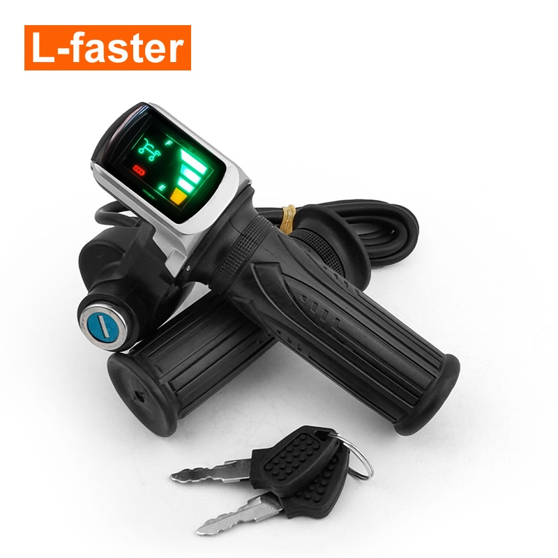 24v 36V 48V Speed Accelerator Grip ปุ ่ มสวิทช ์ แบตเตอรี ่ ไฟฟ ้ าจักรยานคันเร ่ ง Handle