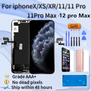 Oled หน้าจอสัมผัส LCD 3D แบบเปลี่ยน สําหรับ iphone X XR xs 11 12 11 pro max xs max 11 pro