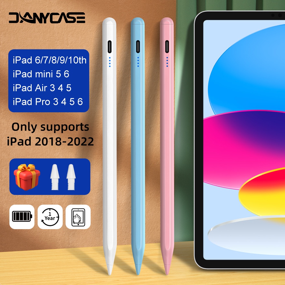 ปากกาทัชสกรีน ปากกาสไตลัส ปากกาแท็บเล็ต สําหรับไอแพด for iPad 2018-2022 Air 5 4 3 2022 Pro 11 9th 8th 7th 6 Generation Mini 6/5