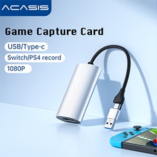 ACASIS Mini HDMI Video Capture Card USB 2.0 HDMI Video Record Box for PS4 Game DVD Camcorder HD Camera Recording Live Streaming