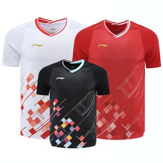 เสื้อยืดแขนสั้น ลาย Li Ning แบดมินตัน สําหรับผู้ชาย และผู้หญิง 2023