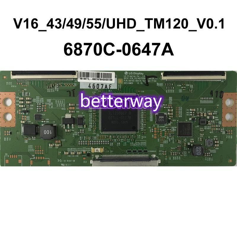 ชิ้น TCON 6870C-0647A 1 V16 43/49/55/UHD TM120 V0.1 V16-43/49/55/UHD-TM120-V0.1 T-CON Logic Board ดี