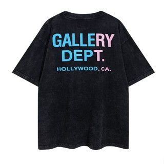 GALLERY DEPT GD เวลาว่างเสื้อยืดแขนสั้นลําลอง คอกลม สไตล์ใหม่ สําหรับผู้ชาย และผู้หญิง