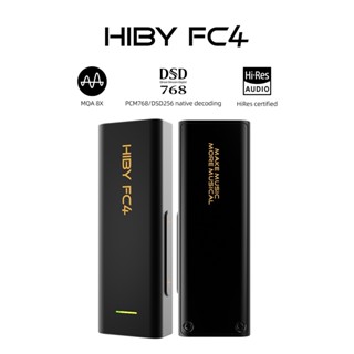 Hiby FC4 MQA เครื่องขยายเสียงหูฟัง USB DAC DSD256 เอาท์พุต 3.5 มม. 4.4 มม. สําหรับ Android Win10