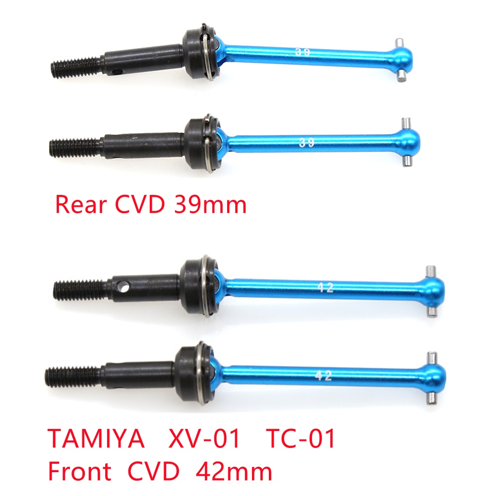 Tamiya XV01 TC01 เพลาขับหน้า หลัง อะลูมิเนียมอัลลอย CVD 54515 54516 สําหรับรถบังคับ 1/10 XV-01 TC-01 2 ชิ้น