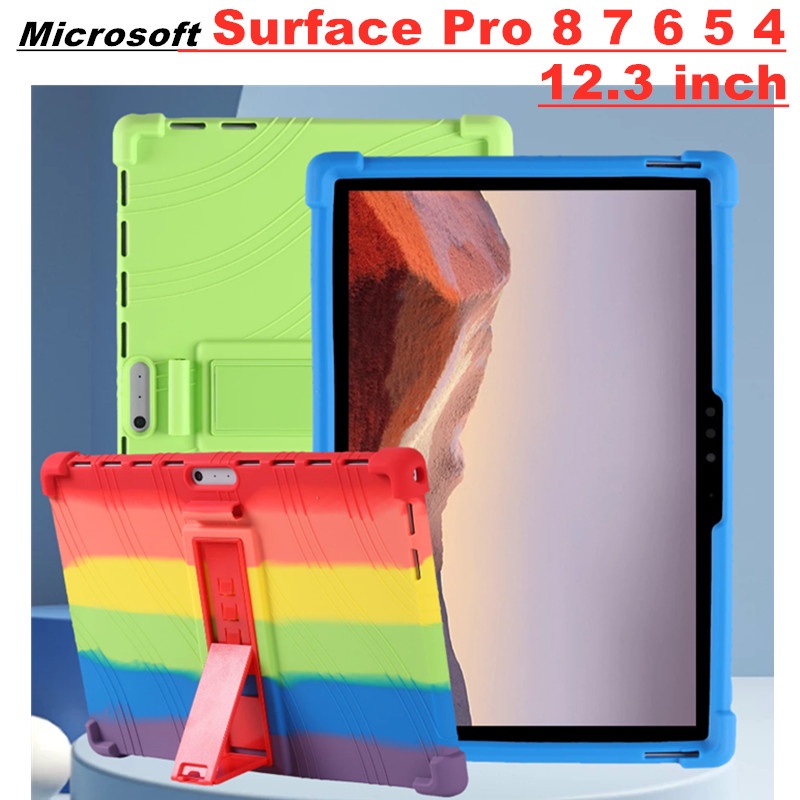 For Microsoft Surface Pro 7 6 5 4 BY45 Soft Silicone Thickening Kids Friendly Silicone Case For Microsoft Surface Pro 7+ 12.3" Case