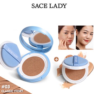 Sace LADY แป้งฝุ่น ควบคุมความมัน เนื้อแมตต์ กันน้ํา ไร้ที่ติ แป้งแต่งหน้า ขนาดกะทัดรัด พร้อมพัฟ