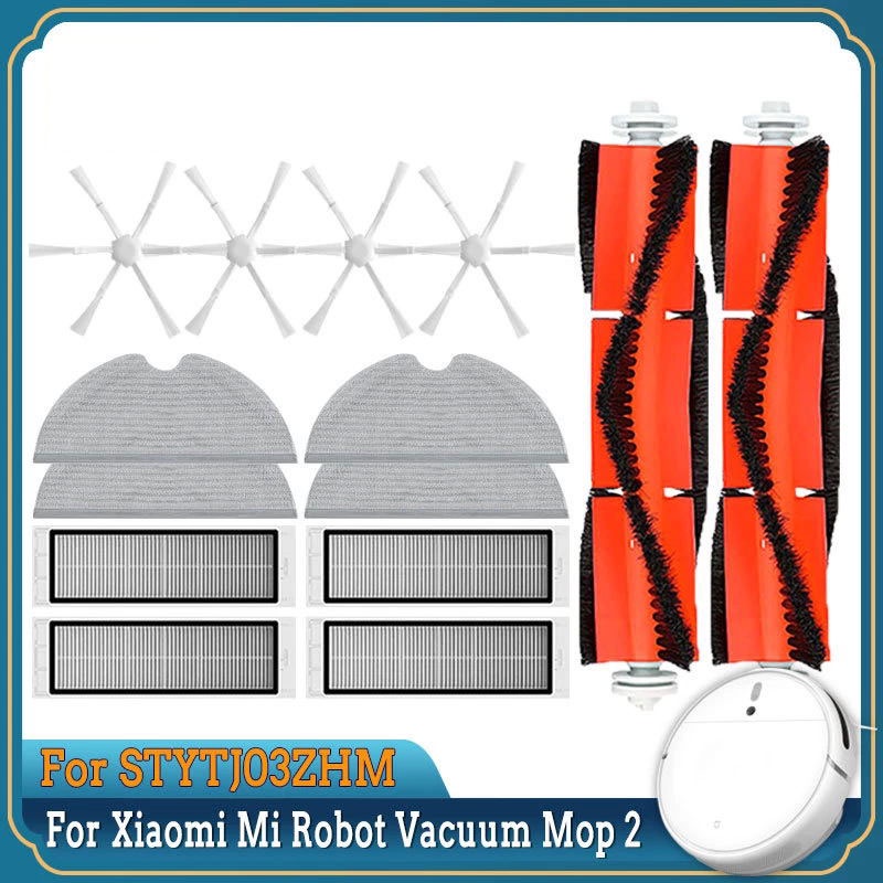 (Ready Stock)For Xiaomi Mi Robot Vacuum Mop 2 STYTJ03ZHM Filter Mop Cloth Mijia Robot Vacuum Cleaner Accessories Main Side Brush Spare Parts
