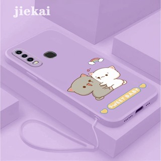 เคส VIVO Y11 Y12 Y12i Y15 Y17 Y19 Y3S 2020 เคสโทรศัพท์ซิลิโคน กันกระแทก การออกแบบใหม่ การ์ตูนแมวน่ารัก