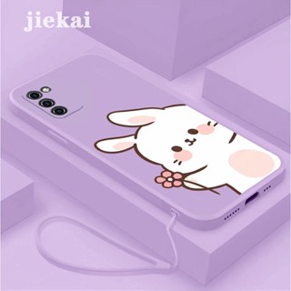 เคสโทรศัพท์มือถือ ซิลิโคน กันกระแทก ลายการ์ตูนกระต่าย ดอกคําฝอยน่ารัก สําหรับ Samsung A02S A03S F02S M02S A025