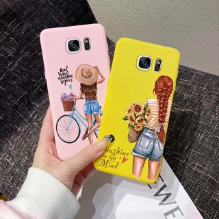 เคส Samsung Galaxy S7 S7 Edge เคสโทรศัพท์ ดีไซน์ใหม่ ดอกไม้น่ารัก เด็กผู้หญิง รูปแบบ เคสนิ่ม เคสด้านหลัง