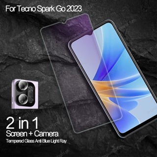 Tecno Spark 9Pro Go 2023 ฟิล์มกระจกนิรภัยกันรอยหน้าจอ กันแสงสีฟ้า สําหรับ Tecno Spark Go 2023 19 Pro 4 5G Pova 3 2 Infinix Hot 11s NFC 10s 10i 12i Note 12 G96 11s