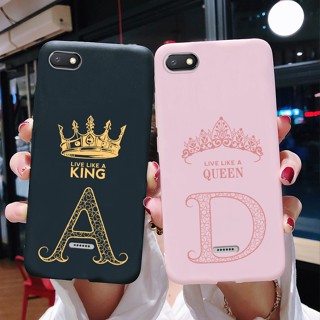 เคสซิลิโคนนิ่ม ลายมงกุฎ ตัวอักษร หรูหรา สําหรับ xiaomi Redmi 6a