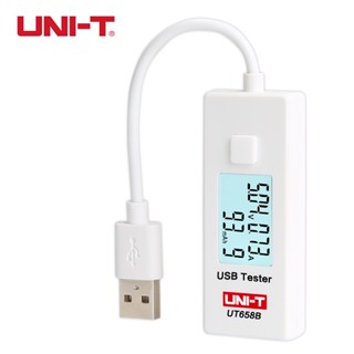 UNI-T  USB Tester Phone Computer Charging Voltage Current Energy Monitor LCD Backlight   UT658B เครื่องทดสอบแรงดันไฟฟ้า หน้าจอ LCD USB สําหรับโทรศัพท์มือถือ คอมพิวเตอร์