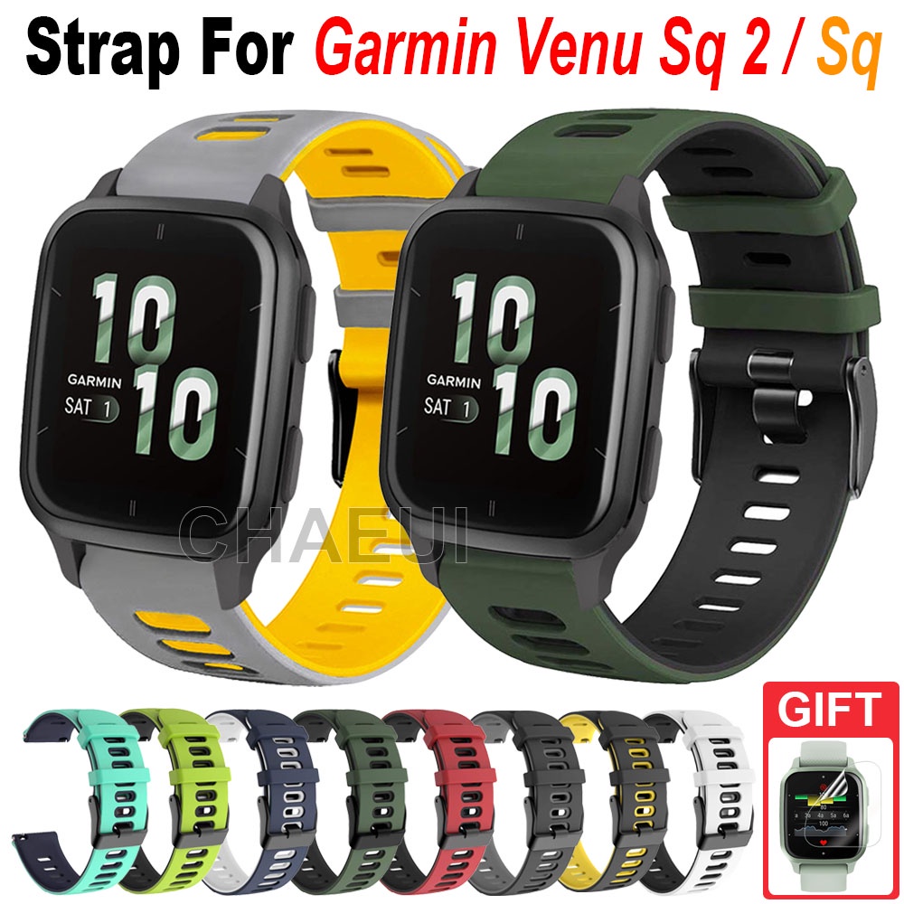 สายนาฬิกาข้อมือซิลิโคน แบบเปลี่ยน สําหรับ Garmin Venu Sq / Sq 2 Music – โปรปัง