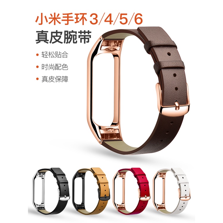 พร้อมส่ง สายนาฬิกาข้อมือสมาร์ทวอทช์ สายหนังวัวแท้ ไม่เหมือนใคร เหมาะกับผู้ชาย และผู้หญิง สําหรับ Xiaomi Bracelet 4 5 6 Xiaomi 3 4nfc Version