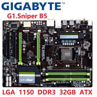 Gigabyte G1.Sniper B5 LGA 1150 DDR3 สําหรับ I3 I5 I7 CPU 32GB B85 เดสก์ท็อปใช้เมนบอร์ด