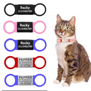 ป้ายแท็ก PET COLLAR พิมพ์ลายสุนัข พร้อมกระดิ่ง ปรับได้ เพื่อความปลอดภัย สําหรับแกะสลัก