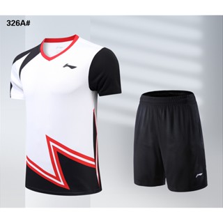 ใหม่ Li Ning เสื้อแบดมินตัน แขนสั้น แฟชั่น สําหรับผู้ชาย และผู้หญิง เหมาะกับการเล่นกีฬา 2023